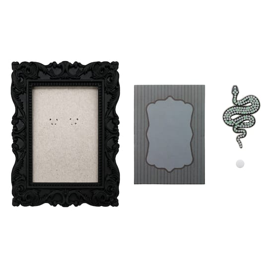 2" x 3" Green Snake Acrylic Surface Diamond Art Kit with Frame by Make Market®